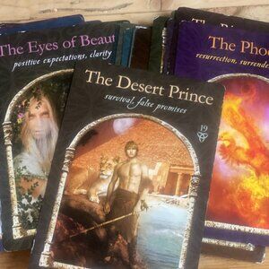 Wisdom of the Hidden Realms Oracle Cards, Vintage Leather Pouch, Boho Set